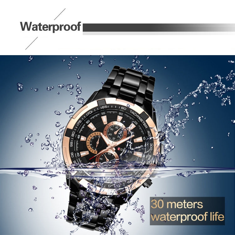 CURREN 8023 Men Stainless Steel Analog Sport Quartz Watch