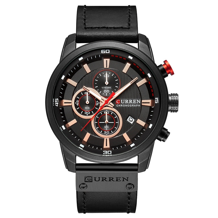 CURREN M8291 Chronograph Watches Casual Leather Watch for Men