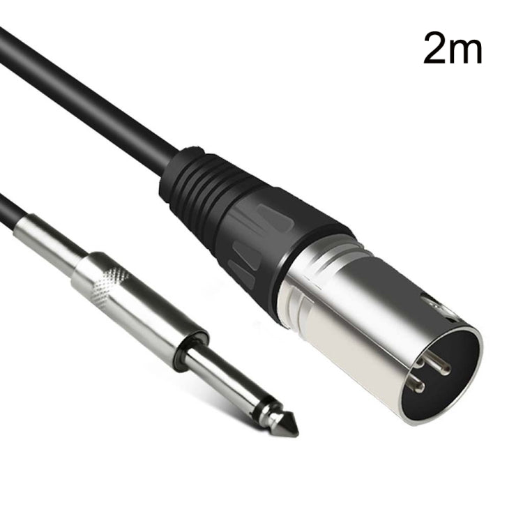 6.35mm Caron Male To XLR 2pin Balance Microphone Audio Cable Mixer Line, Size:2m