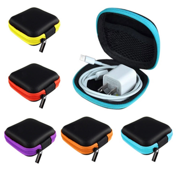 Mini Dustproof Two-color EVA Zipper Earphone Storage Bag