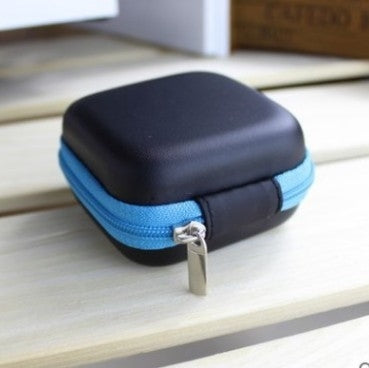 Mini Dustproof Two-color EVA Zipper Earphone Storage Bag