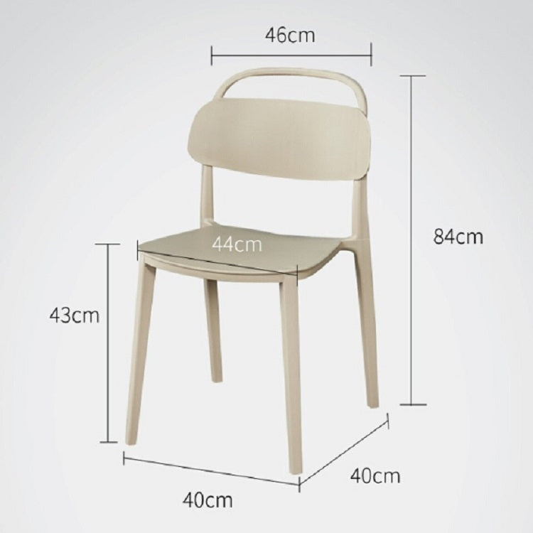 Simple Plastic Chair Office Home Dining Table Cafe Leisure Chair