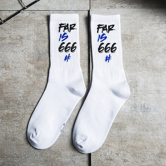 Street Skateboard Socks College Letters Sports Cotton Funny Socks, Size:One Size