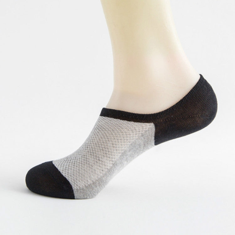3 Pairs Mesh Breathable Invisible Deodorant Sweat Socks, Size:One Size