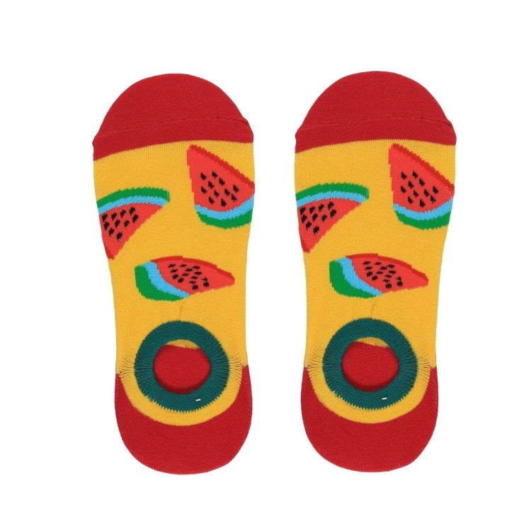 3 Pairs Summer Happy Fruit Fashion Sailboat Socks, Size:EUR 39-44