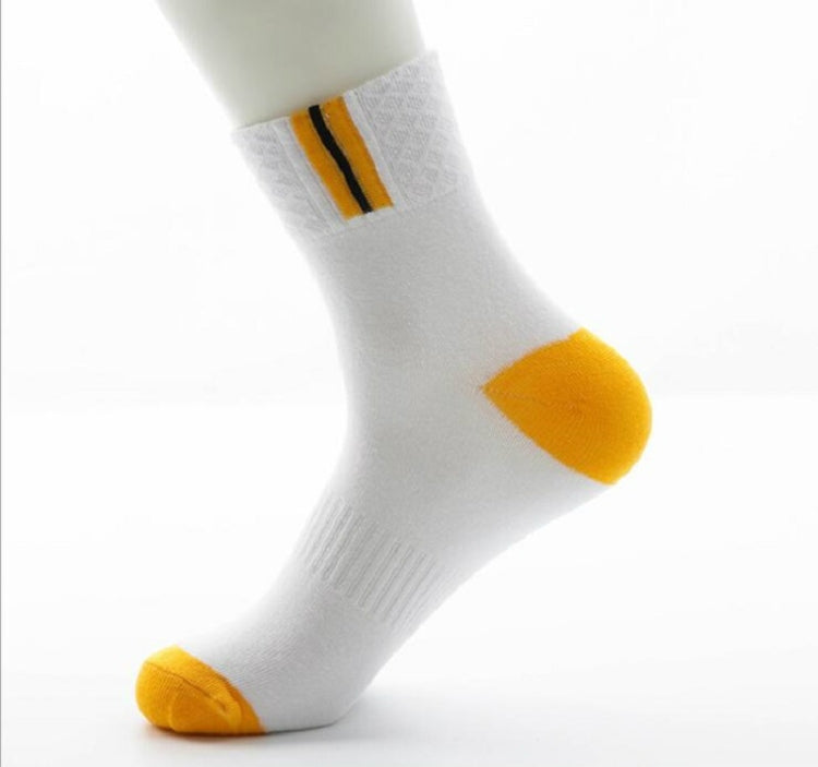 5 Pairs Men Cotton Socks Hollow Breathable Tube Sock