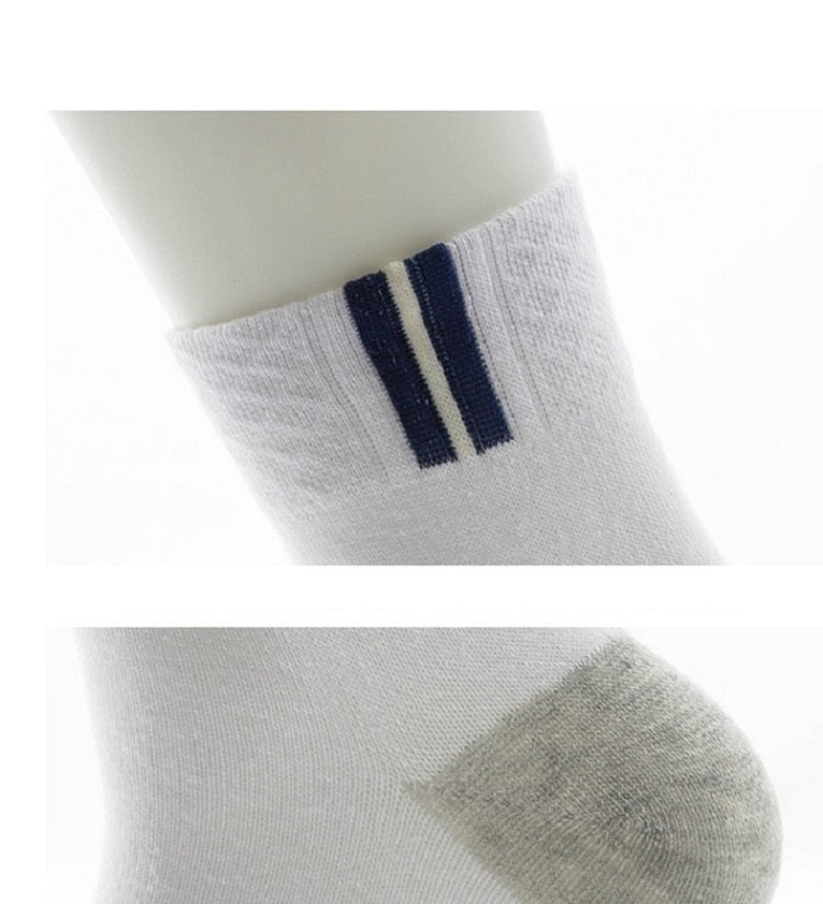 5 Pairs Men Cotton Socks Hollow Breathable Tube Sock