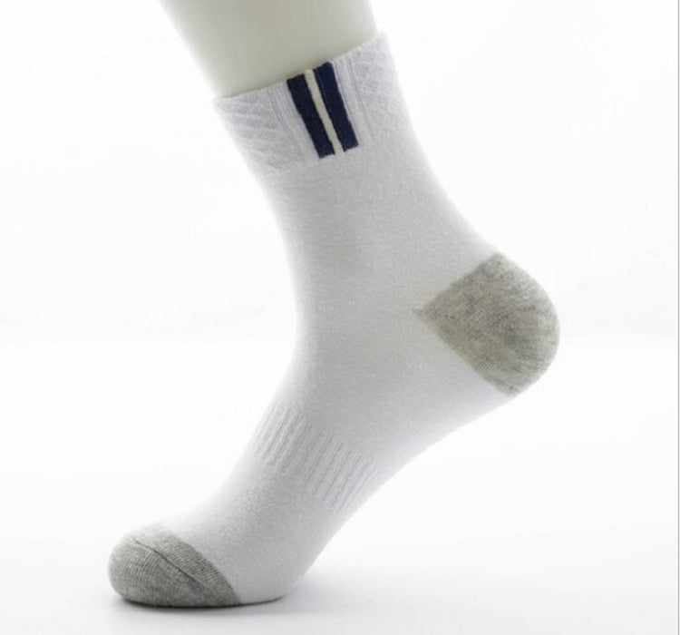 5 Pairs Men Cotton Socks Hollow Breathable Tube Sock