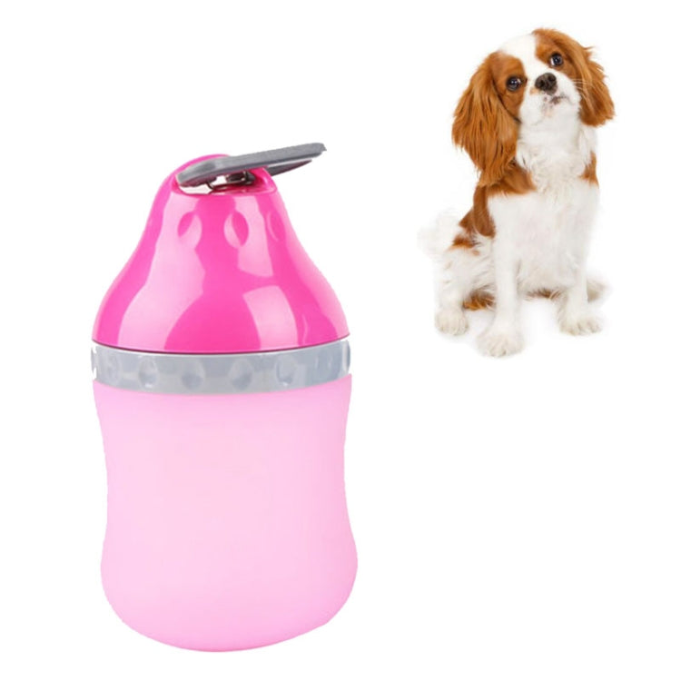 Pets Go Out Portable Folding Kettle Drinking Fountain Drinking Supplies, Size:L(Rose Red)