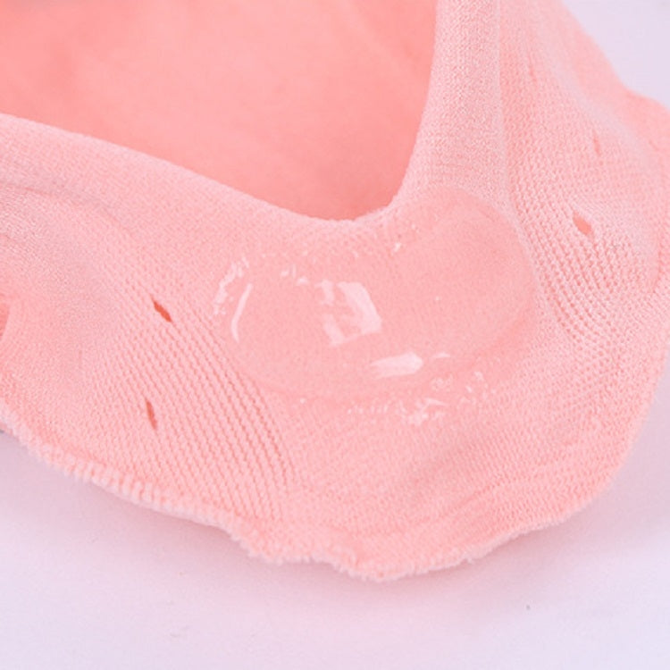 5 Pairs Solid Color Mesh Antiskid Low Cut Five Finger Toe Socks Women Breathable Invisible Sock, Size:One Size