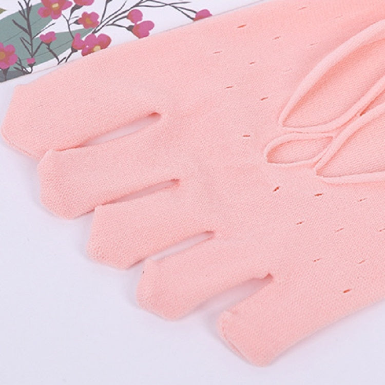 5 Pairs Solid Color Mesh Antiskid Low Cut Five Finger Toe Socks Women Breathable Invisible Sock, Size:One Size