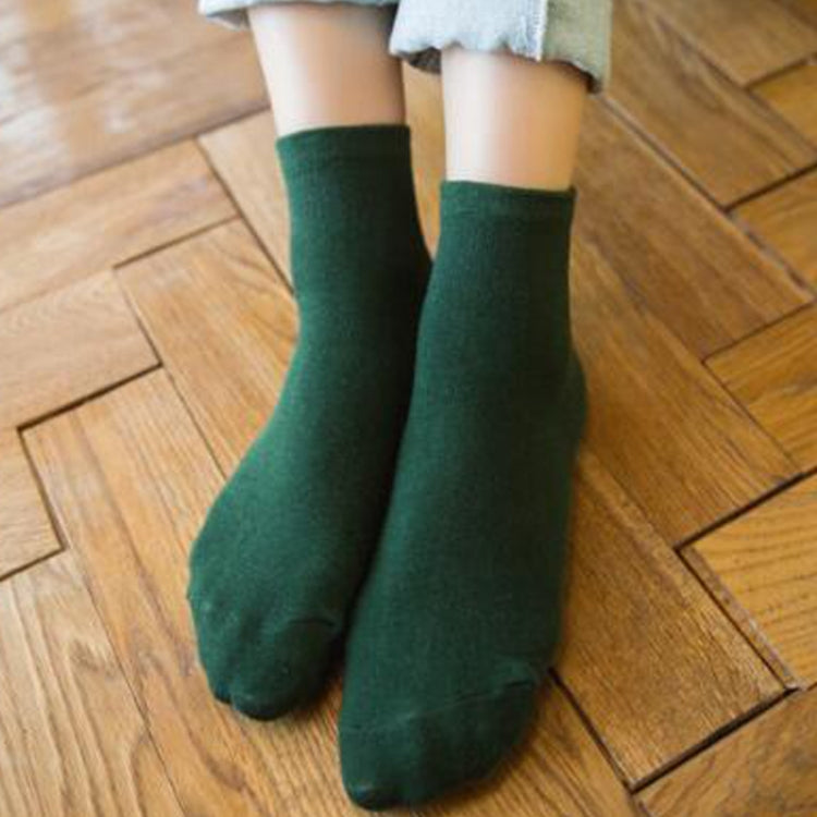 5 Pairs Embroidered heart shape cotton lady cotton socks stack socks(White)