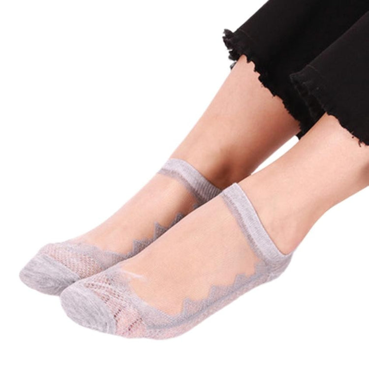 Transparent Breathable Gass Stockings Socks Women's New Retro Card Silk Socks Summer Ladies Ice Socks