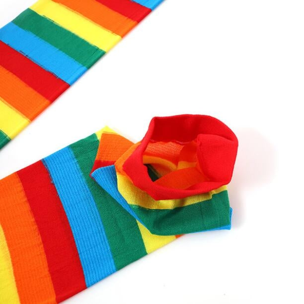 Knee Socks Sexy Slim Striped Long Socks Christmas Halloween Easter Ball Party Knee High Socks