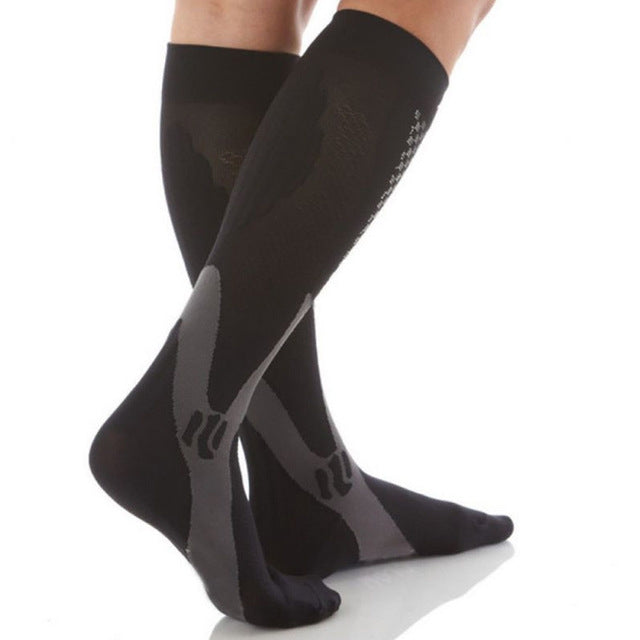 3 Pairs Compression Socks Outdoor Sports Men Women Calf Shin Leg Running, Size:L/XL
