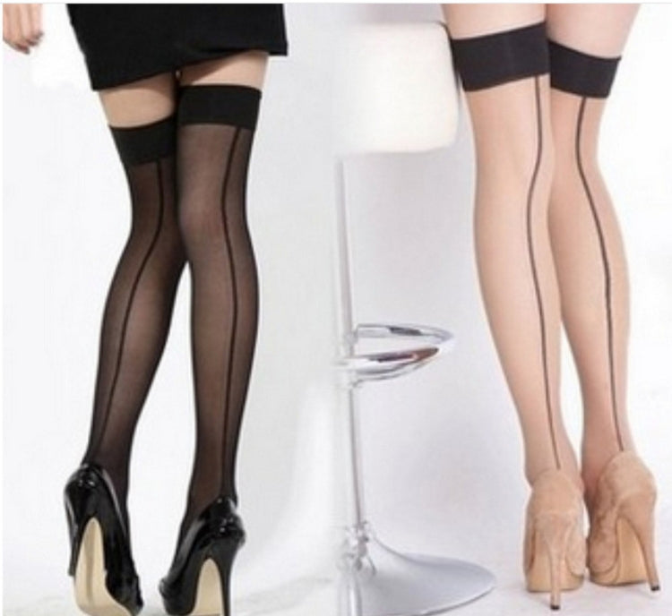 3 PCS Women Sexy Perspective Striped Stockings Lady Thigh High Pantyhose Long Stocking Nylon Stockings