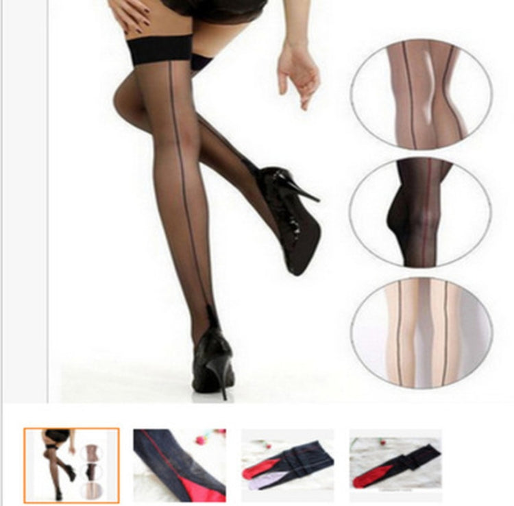 3 PCS Women Sexy Perspective Striped Stockings Lady Thigh High Pantyhose Long Stocking Nylon Stockings