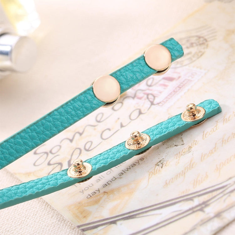 3 PCS Eye Shape Gemstone Bracelet Watch for Women