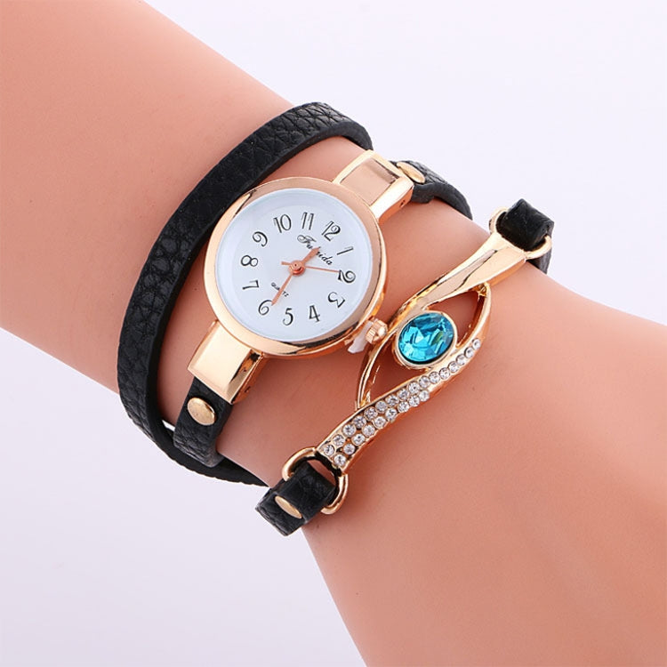 3 PCS Eye Shape Gemstone Bracelet Watch for Women