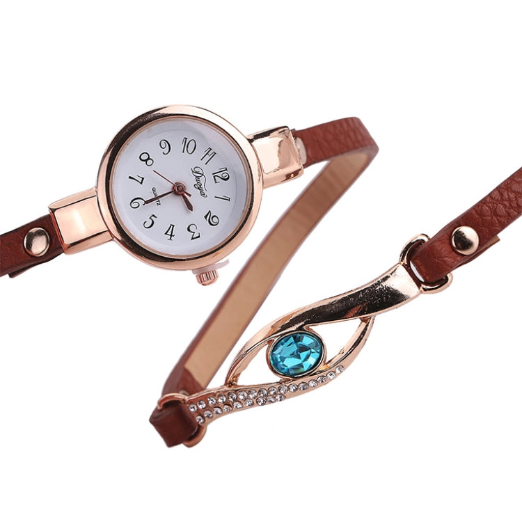 3 PCS Eye Shape Gemstone Bracelet Watch for Women
