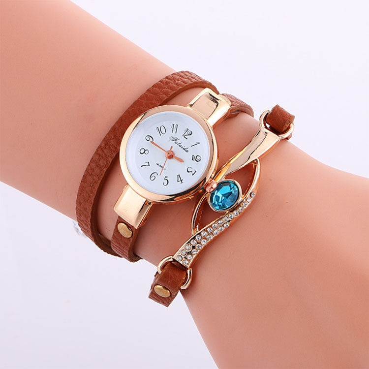 3 PCS Eye Shape Gemstone Bracelet Watch for Women