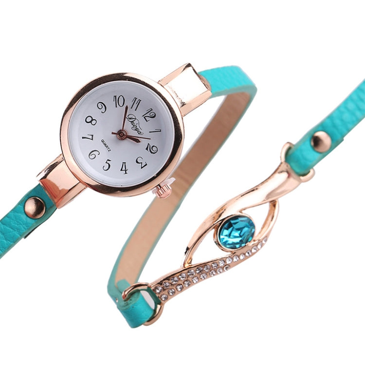 3 PCS Eye Shape Gemstone Bracelet Watch for Women