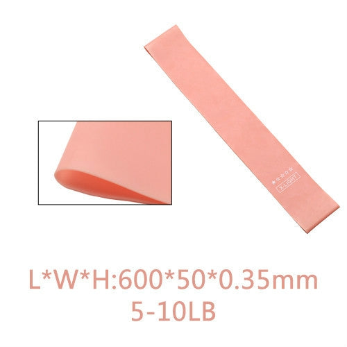 5 in 1 Strength Gradient Latex Elastic Ring Resistance Band Set