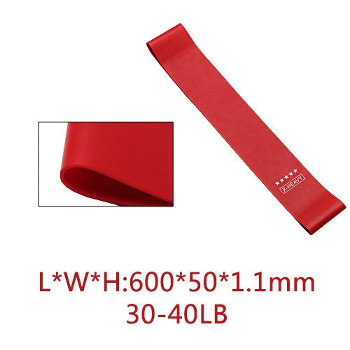 5 in 1 Strength Gradient Latex Elastic Ring Resistance Band Set