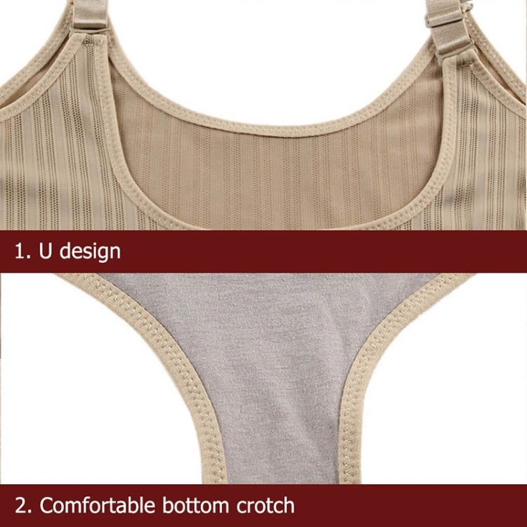 Triangle Siamese Bodysuit Women Hips and Abdomen Support Chest Body Waist Underwear, Size:S