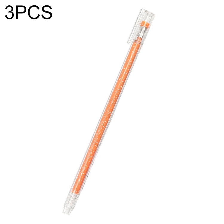 3 PCS Simple Flash Color Student Writing Neutral 0.5mm Hand Account Marker