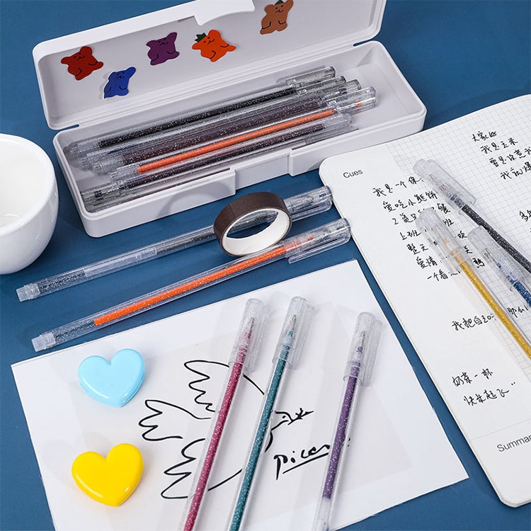 3 PCS Simple Flash Color Student Writing Neutral 0.5mm Hand Account Marker