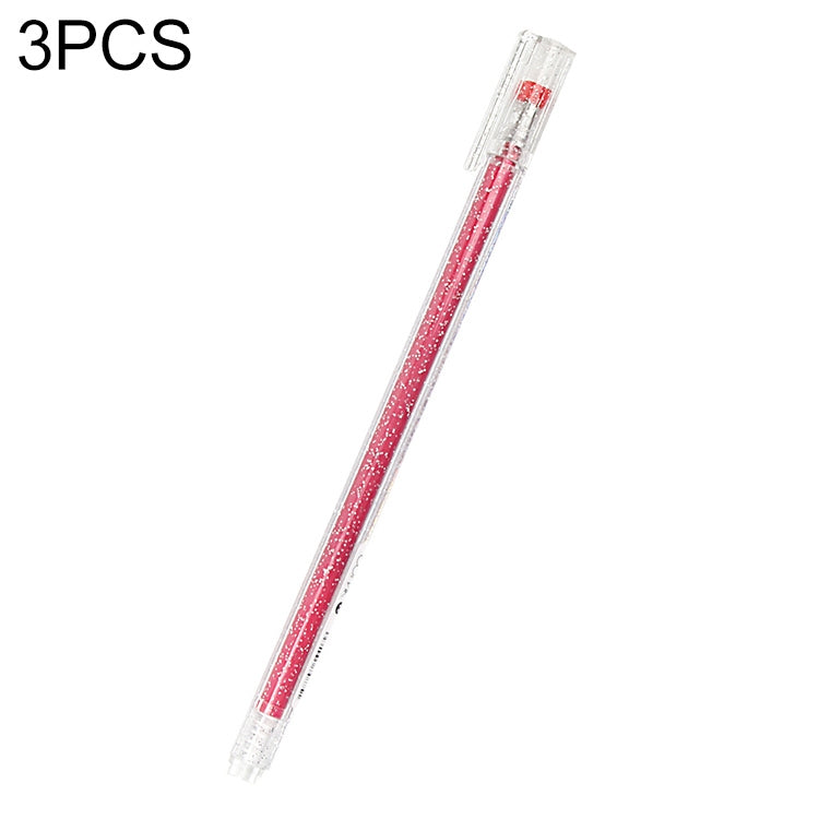 3 PCS Simple Flash Color Student Writing Neutral 0.5mm Hand Account Marker
