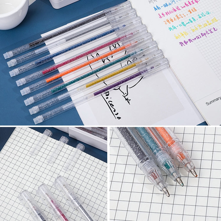 3 PCS Simple Flash Color Student Writing Neutral 0.5mm Hand Account Marker