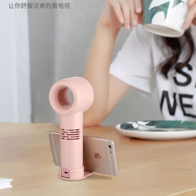Handheld Portable Multi-function Beauty Lamp Mini Leafless Fan(Pink)