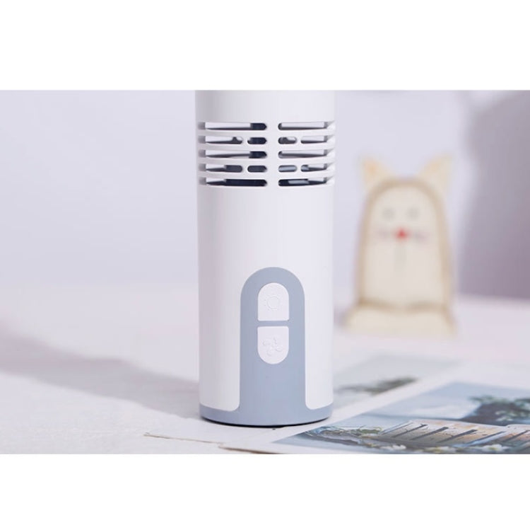 Handheld Portable Multi-function Beauty Lamp Mini Leafless Fan(Pink)