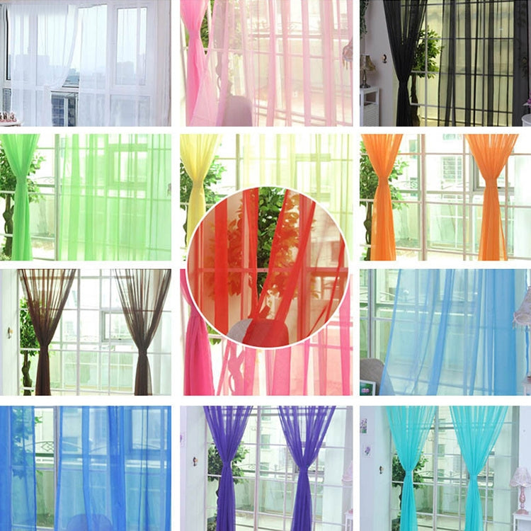 200x200cm Pure Color Tulle Door Window Curtain Drape Sheer Valances