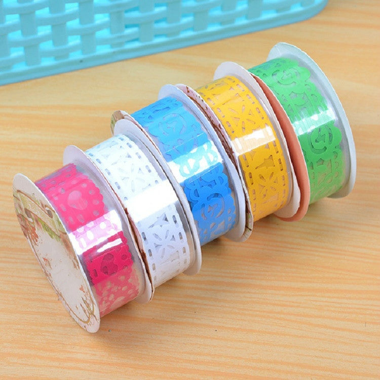 3 PCS Lace Sticky Paper Adhesive Tape Sticker Scrapbooking Decoration Color Random Delivery