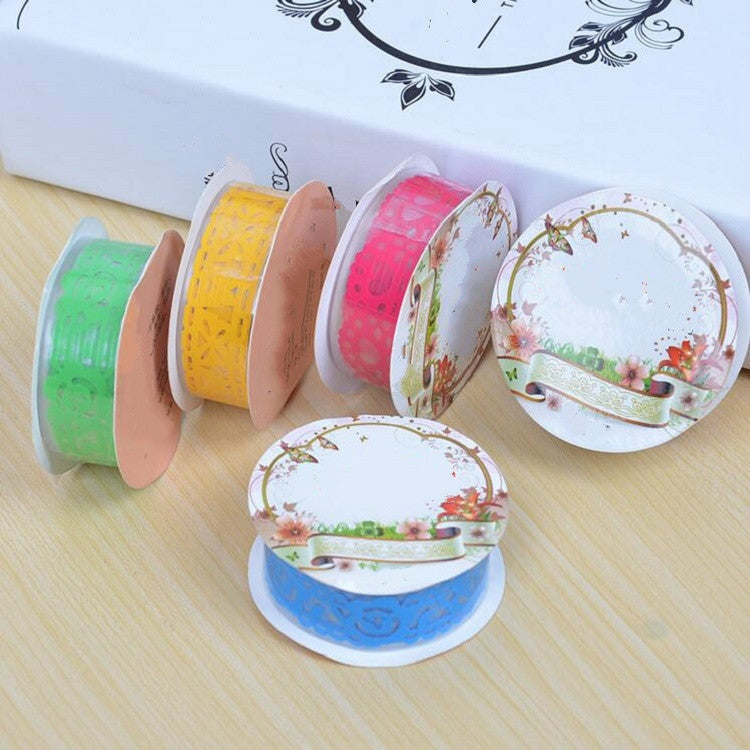 3 PCS Lace Sticky Paper Adhesive Tape Sticker Scrapbooking Decoration Color Random Delivery
