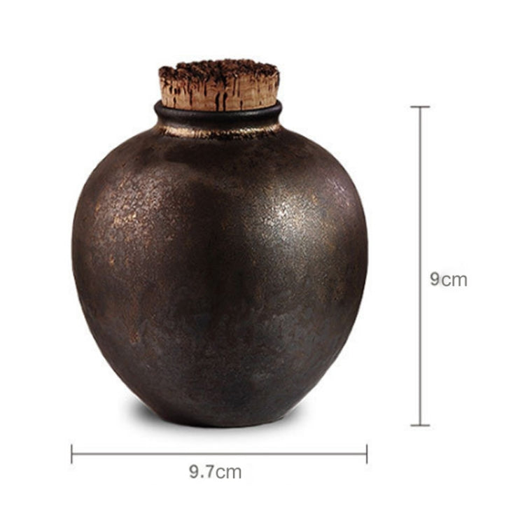 Gilt Ceramic Tea Pot Household Sealed Storage Tank