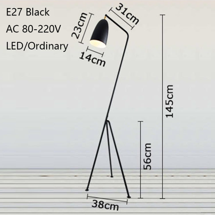 E27 5W Modern Iron Painted LED Adjustable Floor Lamp  for Living Room, Bedside, Study Room, Hotel Room Warm Light