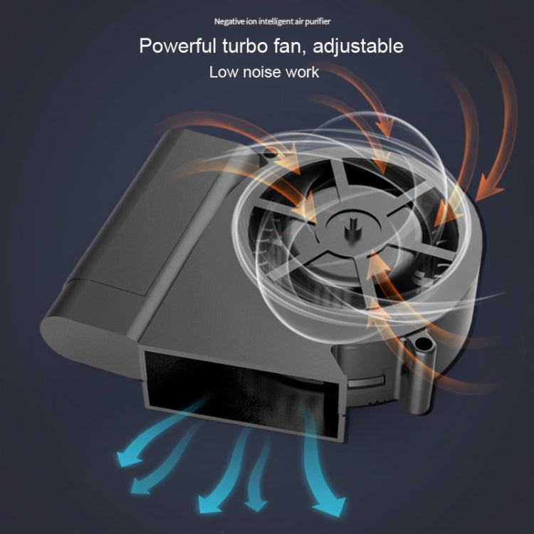 Multifunctional Ashtray Negative Ion Intelligent Air Purifier PM2.5 Home Car Smart Air Freshener Air Cleaner(Black)