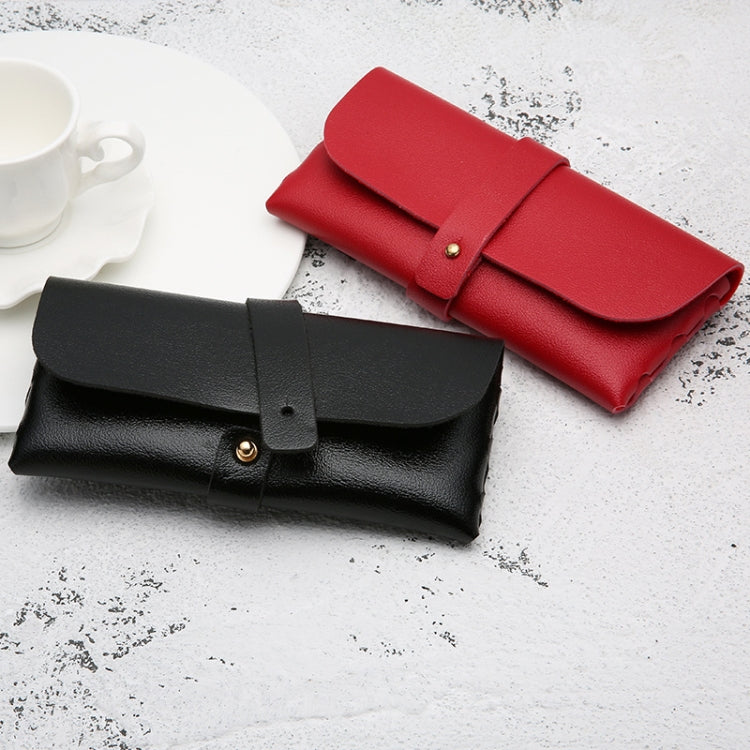 Fashion Portable Glasses Case Magnetic PU Leather Foldable Glasses Box for Eyeglass Oversize Sunglasses