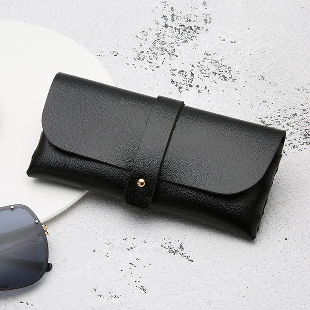 Fashion Portable Glasses Case Magnetic PU Leather Foldable Glasses Box for Eyeglass Oversize Sunglasses