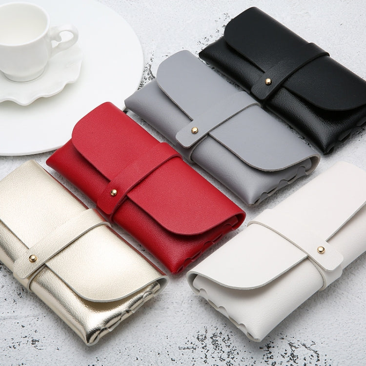 Fashion Portable Glasses Case Magnetic PU Leather Foldable Glasses Box for Eyeglass Oversize Sunglasses
