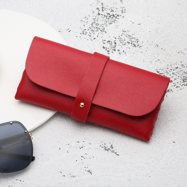 Fashion Portable Glasses Case Magnetic PU Leather Foldable Glasses Box for Eyeglass Oversize Sunglasses