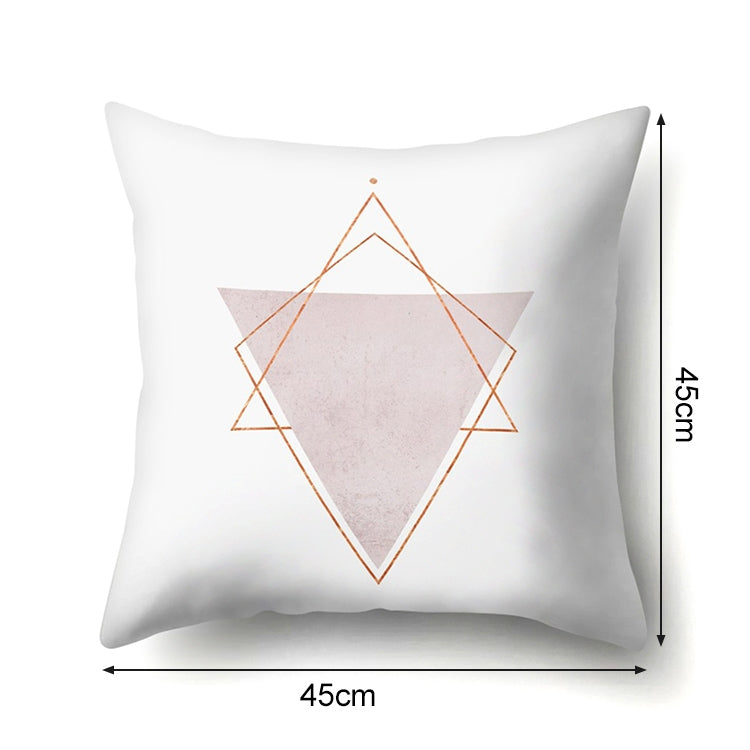 2 PCS Pink Geometric  Pillow Case Waist Square 45cm*45cm Decorative Pillowcases Patterned graphic pillowcase