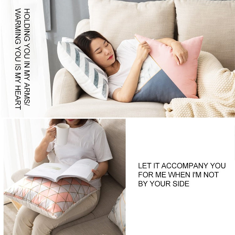 2 PCS Pink Geometric  Pillow Case Waist Square 45cm*45cm Decorative Pillowcases Patterned graphic pillowcase