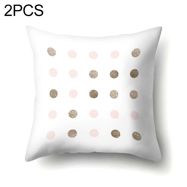 2 PCS Pink Geometric  Pillow Case Waist Square 45cm*45cm Decorative Pillowcases Patterned graphic pillowcase