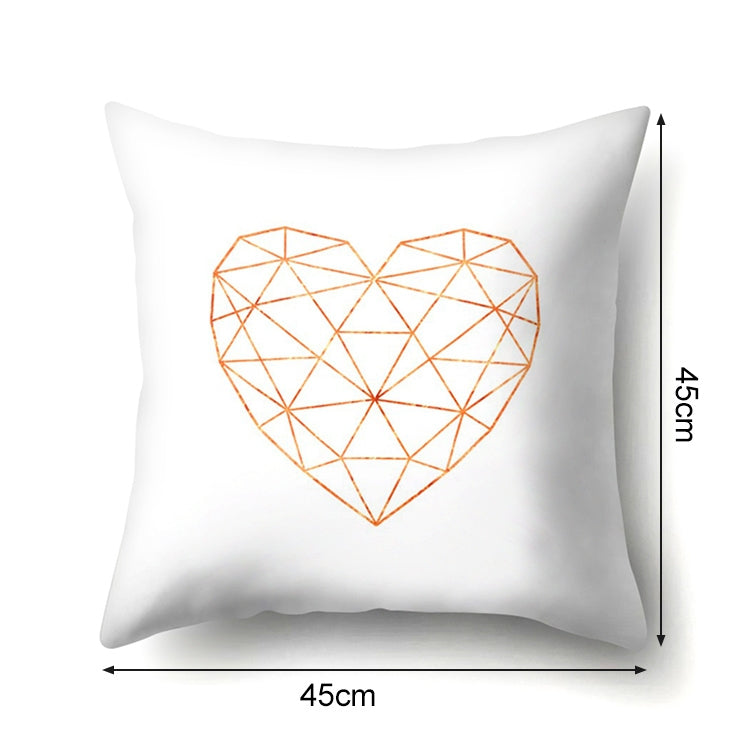 2 PCS Pink Geometric  Pillow Case Waist Square 45cm*45cm Decorative Pillowcases Patterned graphic pillowcase