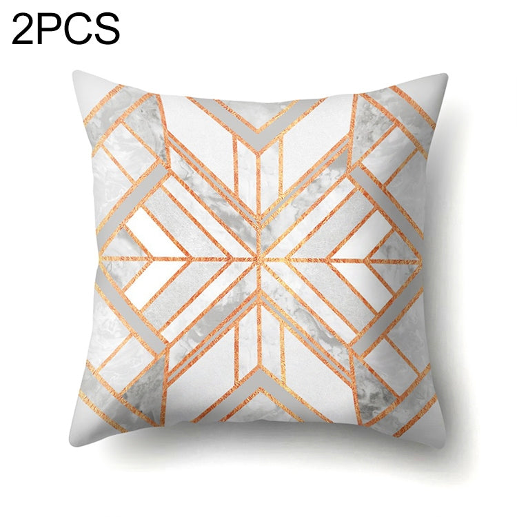 2 PCS Pink Geometric  Pillow Case Waist Square 45cm*45cm Decorative Pillowcases Patterned graphic pillowcase